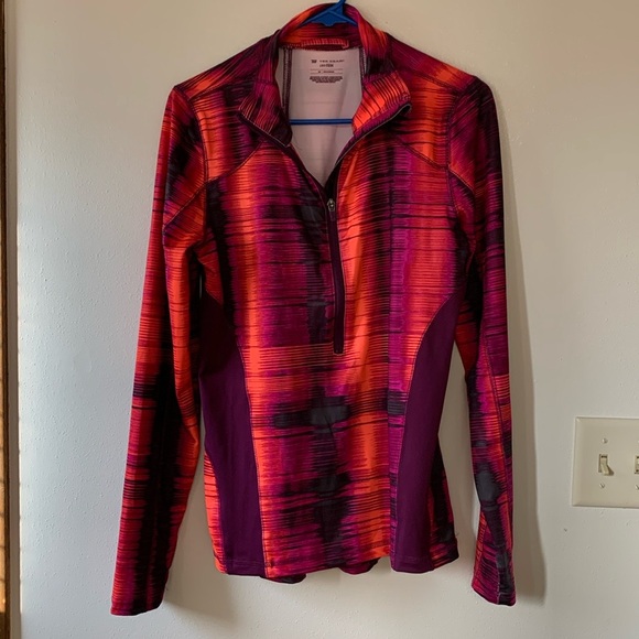 Stunning Vivid Multicolor Tek Gear DryTek Half Zip Pullover Size M - Picture 1 of 8
